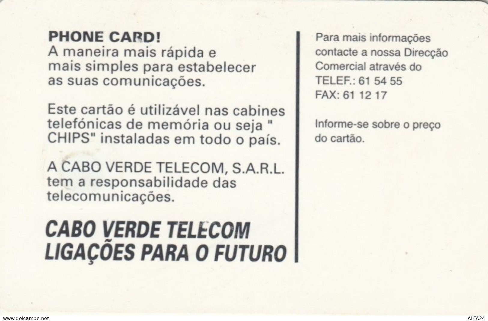 PHONE CARD CABO VERDE  (E109.15.8 - Kapverden