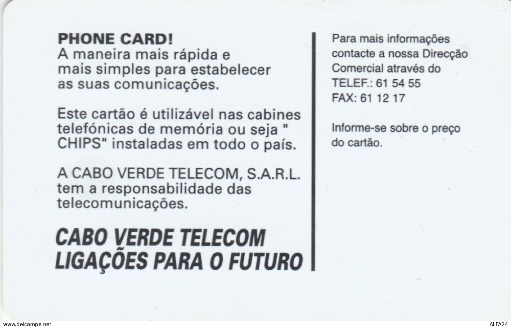 PHONE CARD CABO VERDE  (E109.14.8 - Cabo Verde