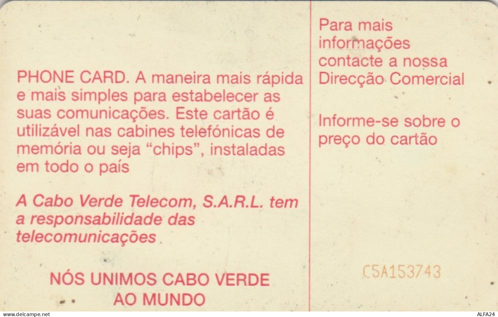 PHONE CARD CABO VERDE  (E109.15.2 - Cape Verde