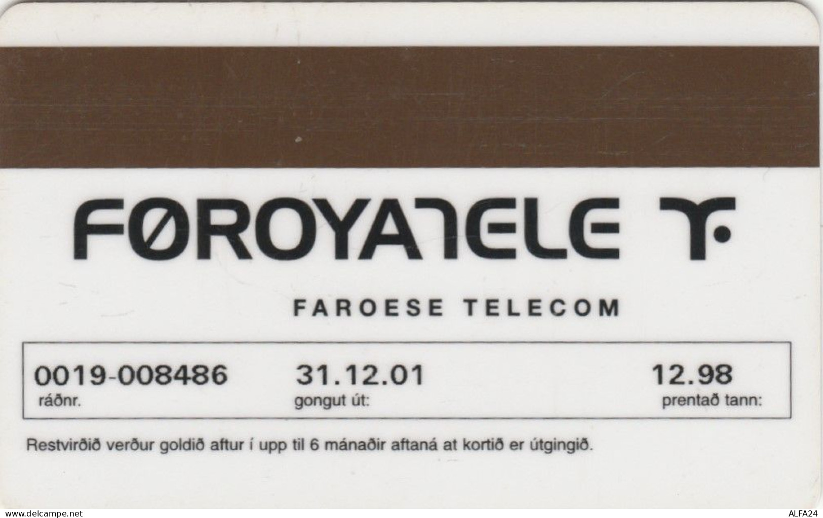 PHONE CARD FAROER  (E109.13.6 - Isole Faroe