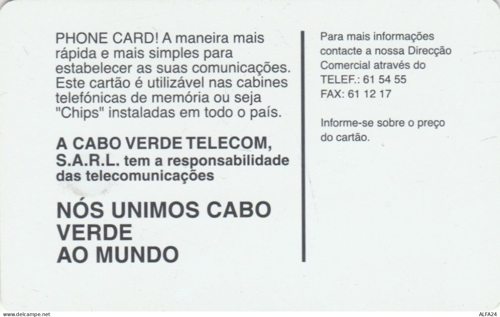 PHONE CARD CABO VERDE  (E109.14.4 - Cabo Verde