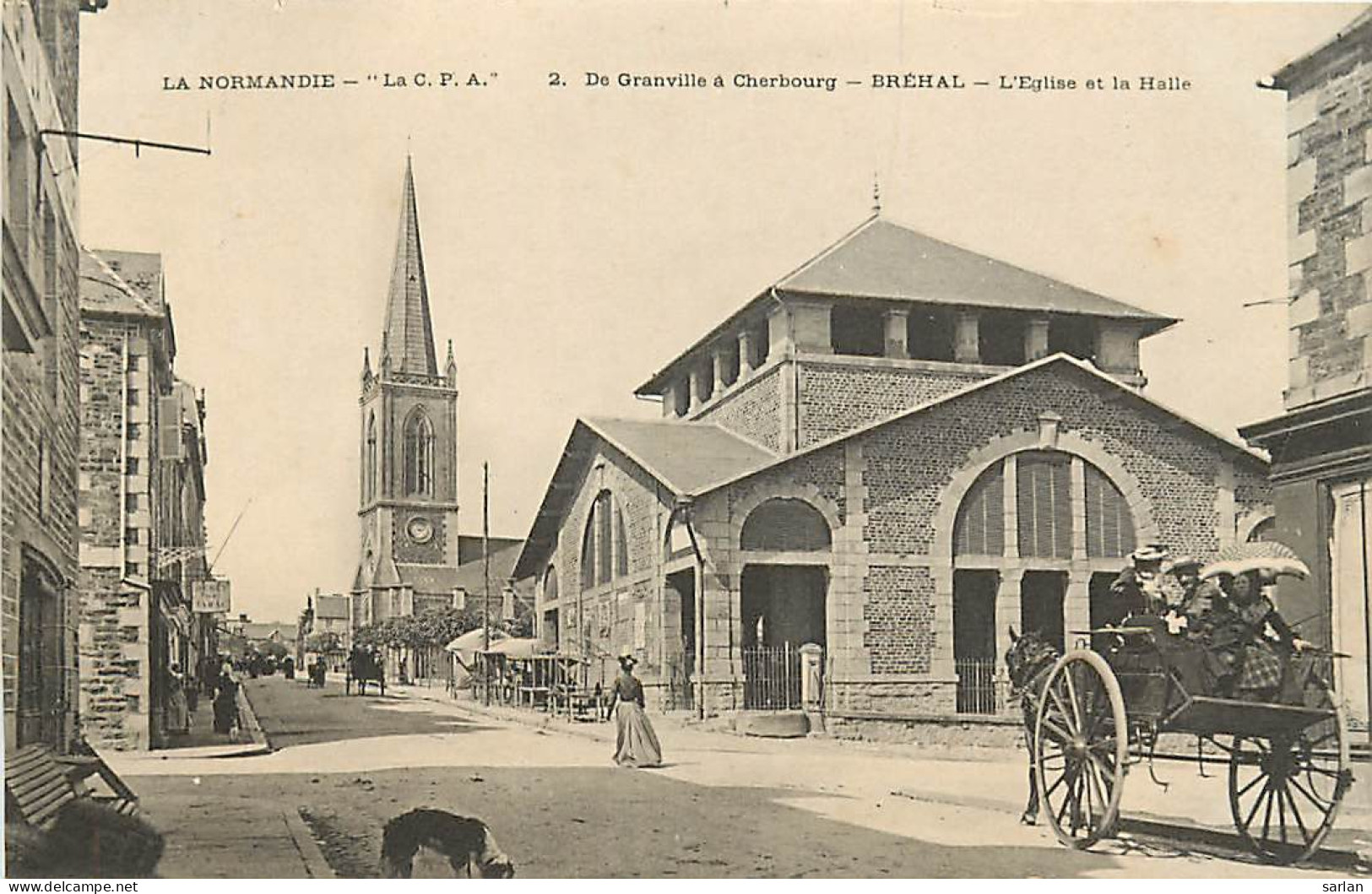 50 , BREHAL , L'église Et La Halle , * 416 95 - Brehal