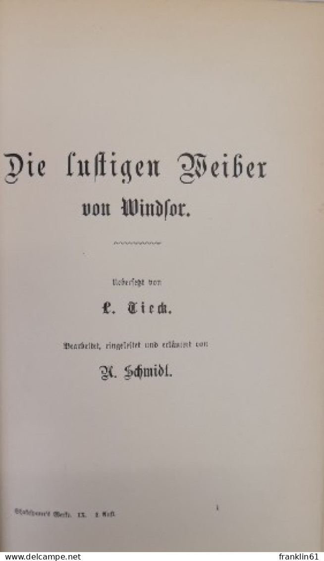 Shakespeare's Dramatische Werke. 12 Bände. - Poesia