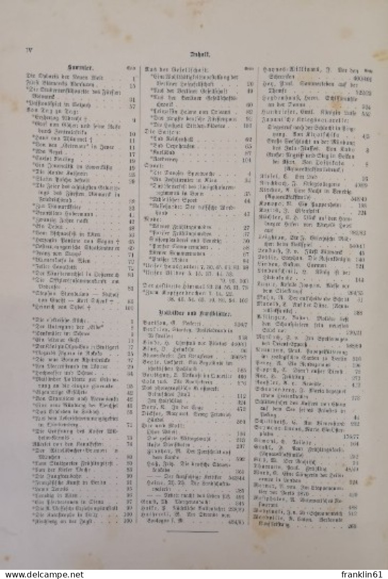 Vom Fels Zum Meer. XIV. Jahrgang. Zweiter Band (April Bis Septemger 1895). - Autres & Non Classés