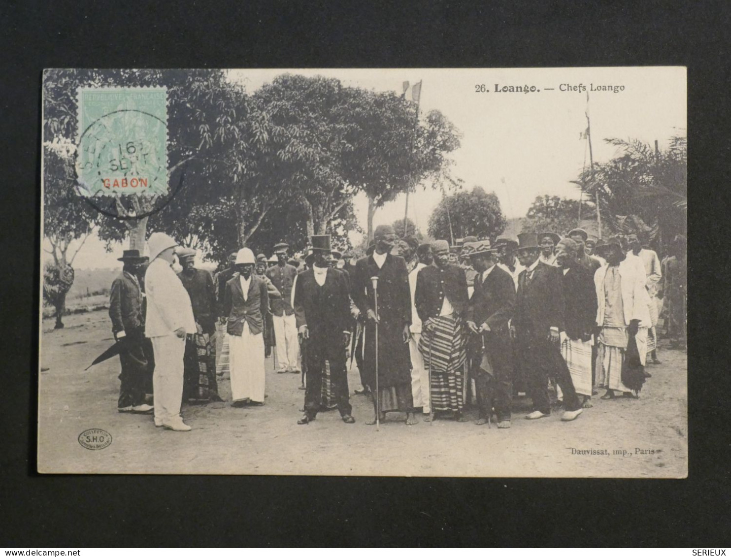 DB0 GABON  SUR BELLE CARTE 1921 ASNIERES PARIS FRANCE  +LOANGO ++ AFF. INTERESSANT++++ - Brieven En Documenten