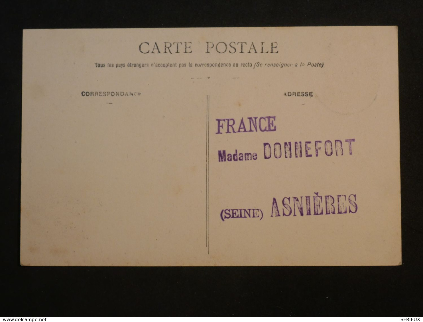 DB0 GABON  SUR BELLE CARTE 1921 ASNIERES PARIS FRANCE  +LOANGO ++ AFF. INTERESSANT++++ - Cartas & Documentos