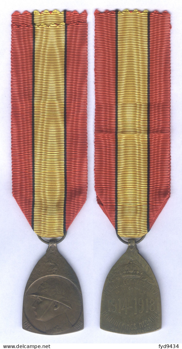 Médaille Commémorative Guerre De 1914 - 1918 - Belgique