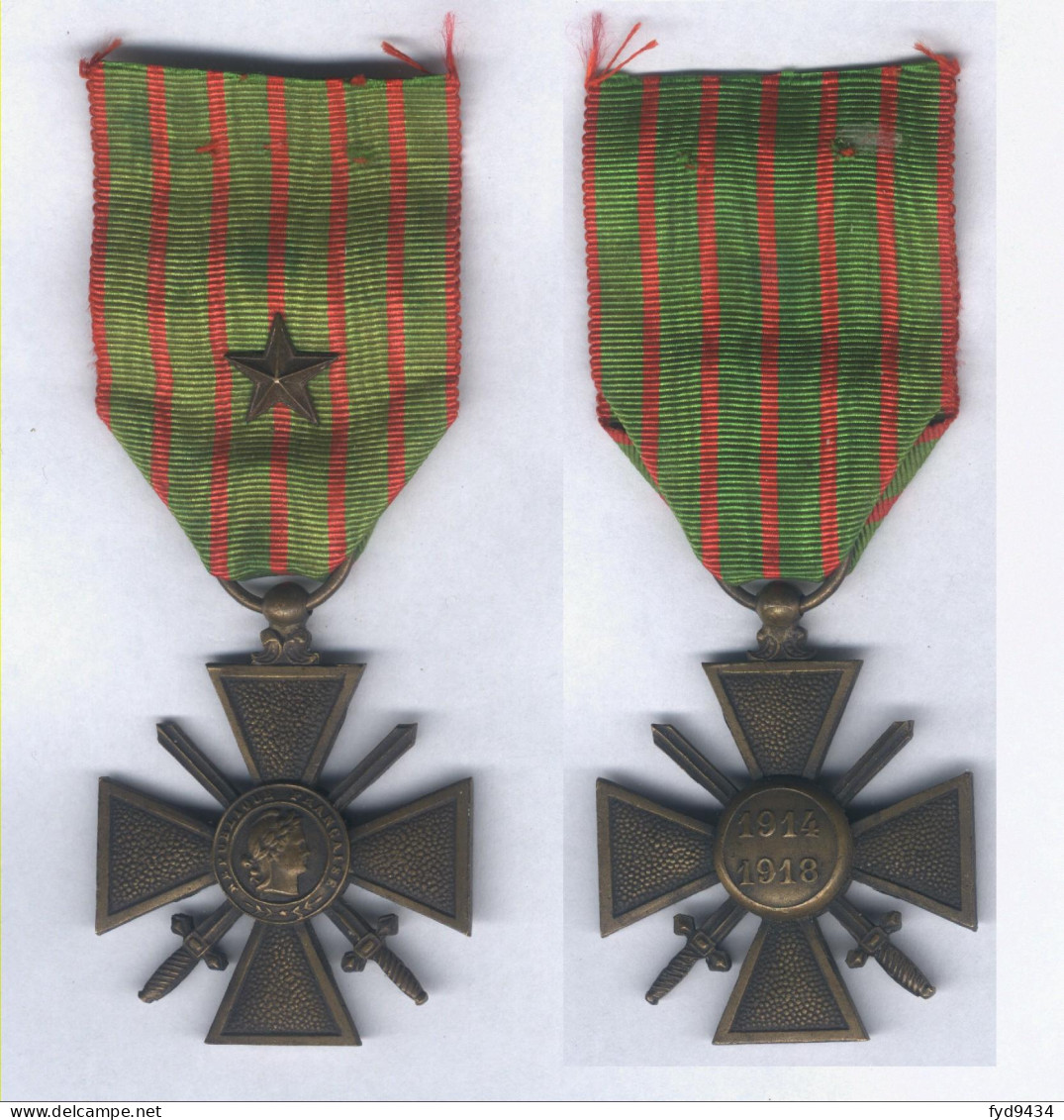 Médaille Croix De Guerre 1914 - 1918 - France