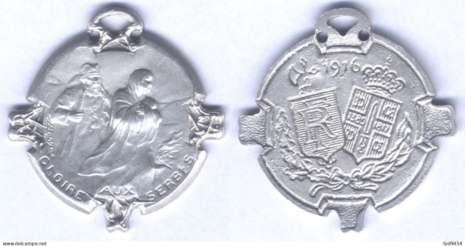 Médaille Gloire Aux Serbes 1916 - Francia