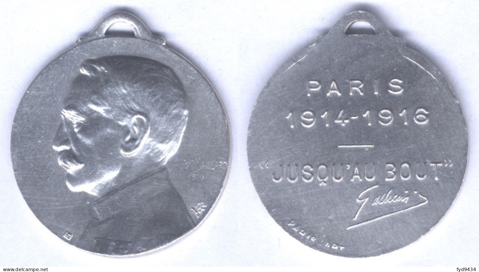 Médaille De Galliéni - Paris 1914 - 1916 - Francia