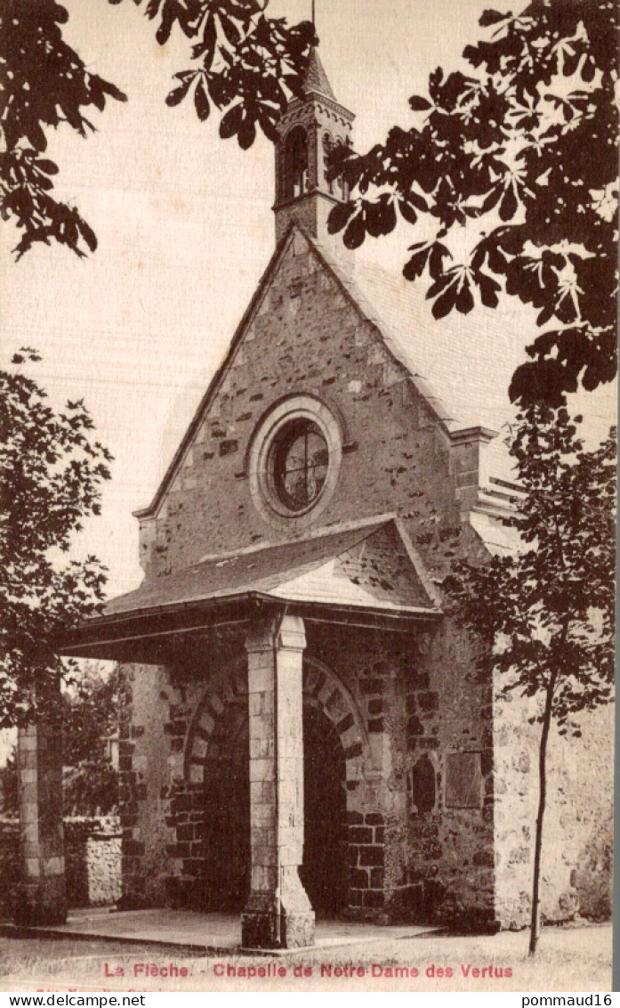 CPA La Flèche Chapelle De Notre Dame Des Vertus - Luoghi Santi