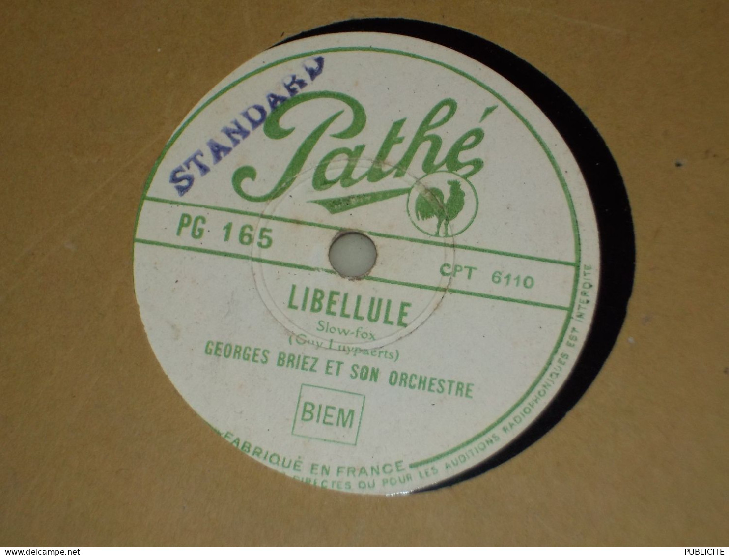 DISQUE 78 TOURS BIGUINE ET SLOW FOX  GEORGES BRIEZ 1946 - 78 T - Disques Pour Gramophone