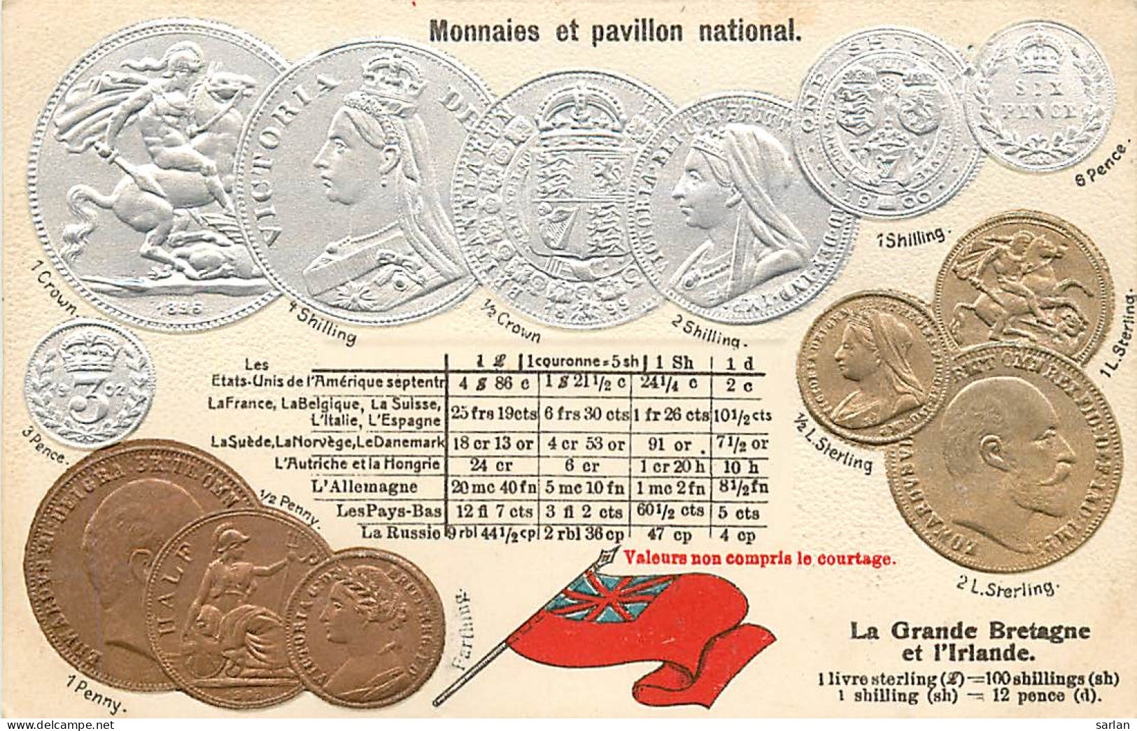 Représentation De Monnaies Avec Pavillon National , GB Et Irlande , * 441 75 - Monnaies (représentations)