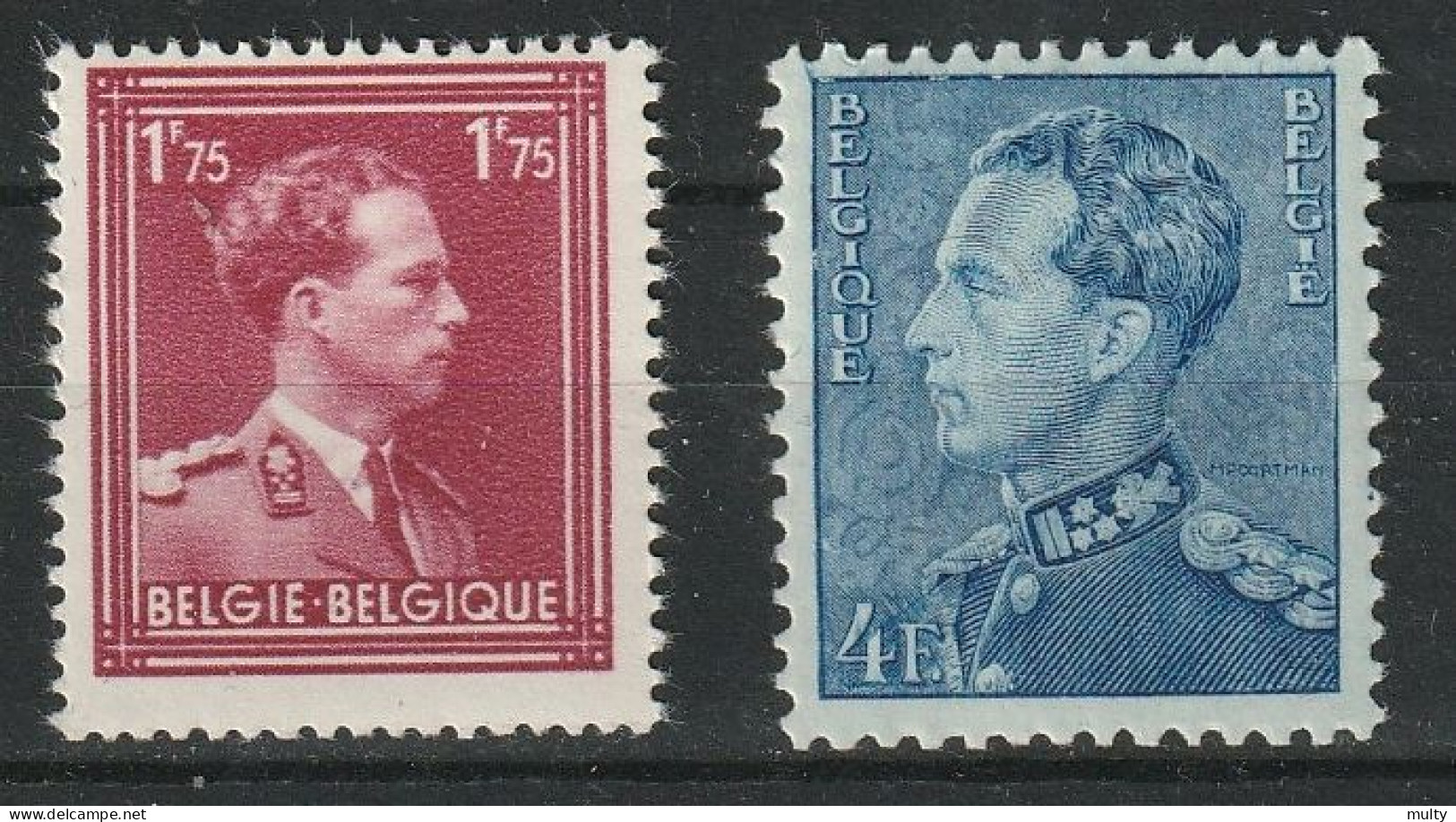 België OCB 832 / 833 ** MNH - 1936-1957 Offener Kragen