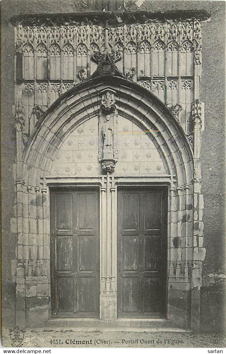 18 , CLEMONT , Portail Ouest De L'église , * 443 22 - Clémont