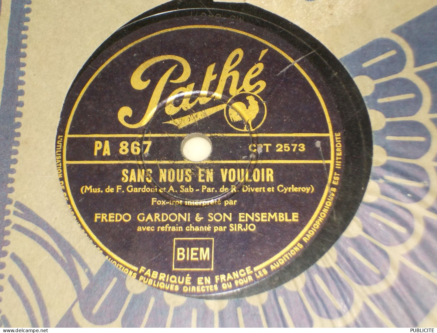 DISQUE 78 TOURS  FOX  ET JAVA  DE  FREDO GARDONI 1944 - 78 Rpm - Schellackplatten