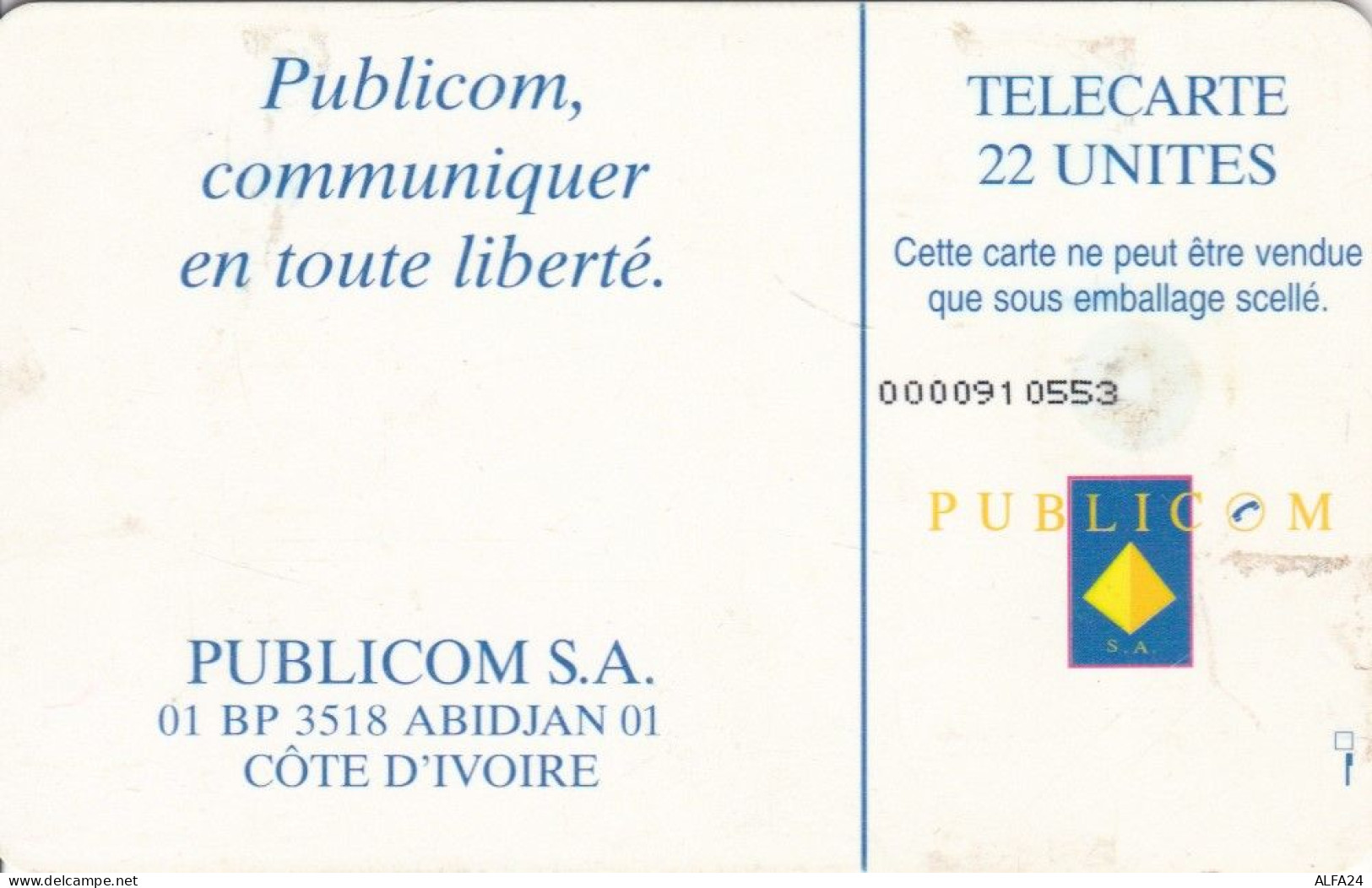 PHONE CARD COSTA D'AVORIO  (E110.4.7 - Côte D'Ivoire