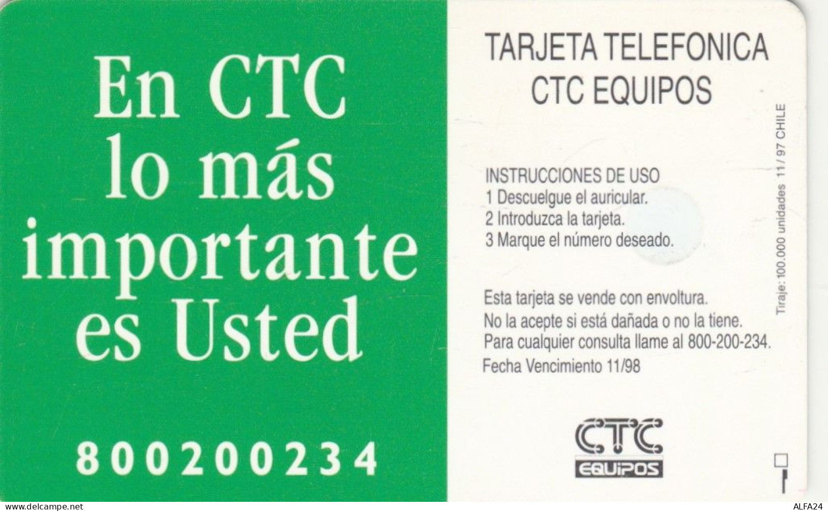 PHONE CARD CILE  (E110.2.6 - Chili