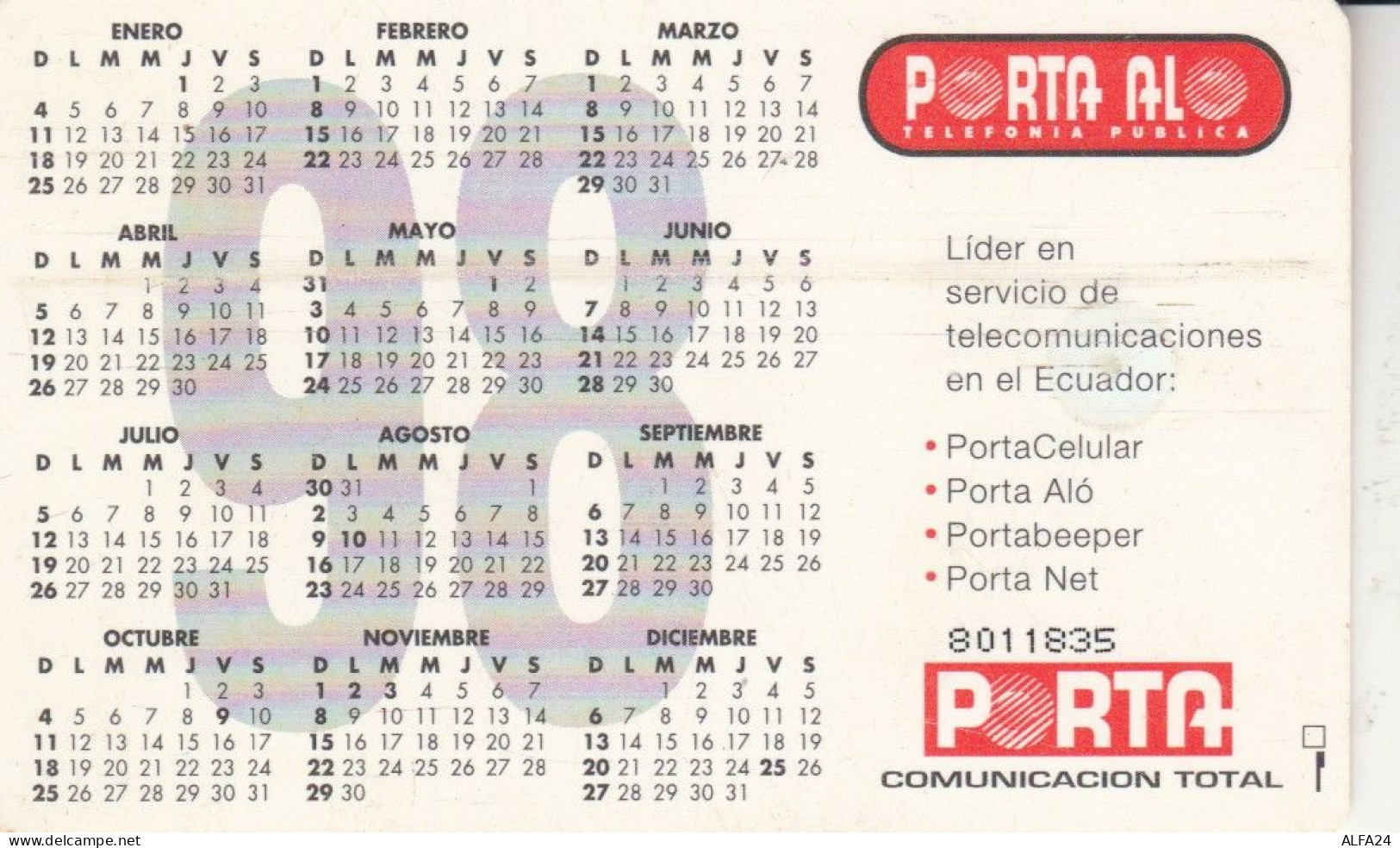 PHONE CARD ECUADOR  (E110.2.1 - Equateur