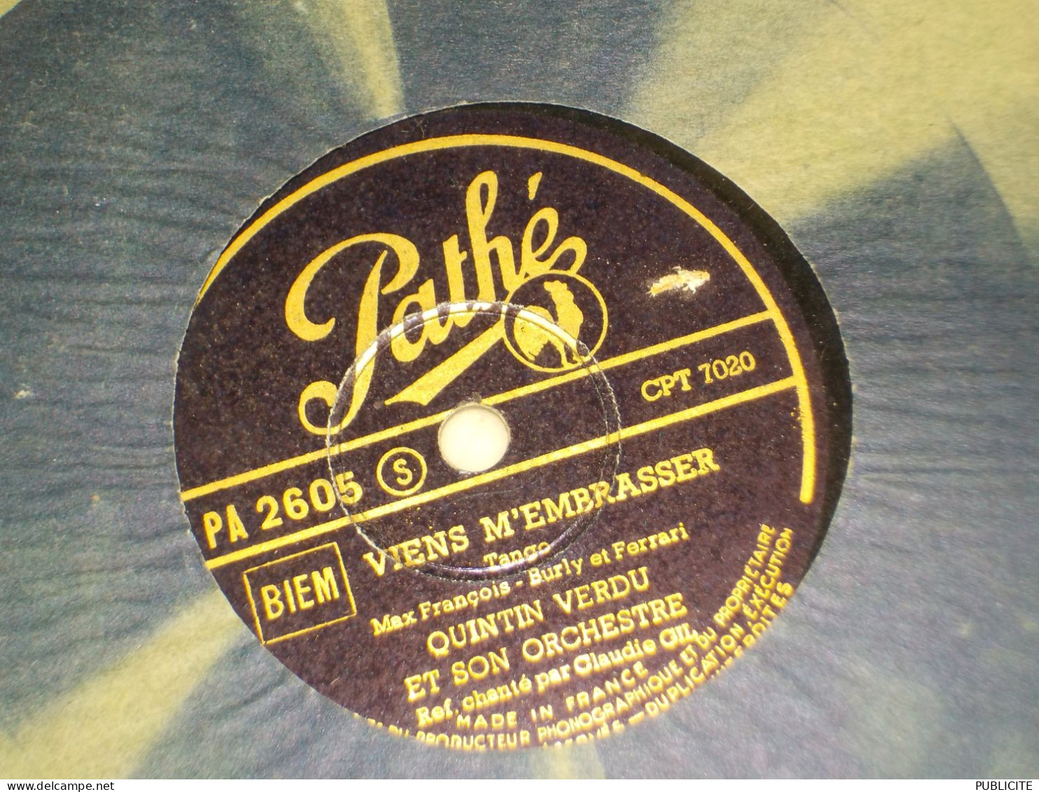 DISQUE 78 TOURS TANGO DE QUINTIN VERDU 1949 - 78 Rpm - Gramophone Records