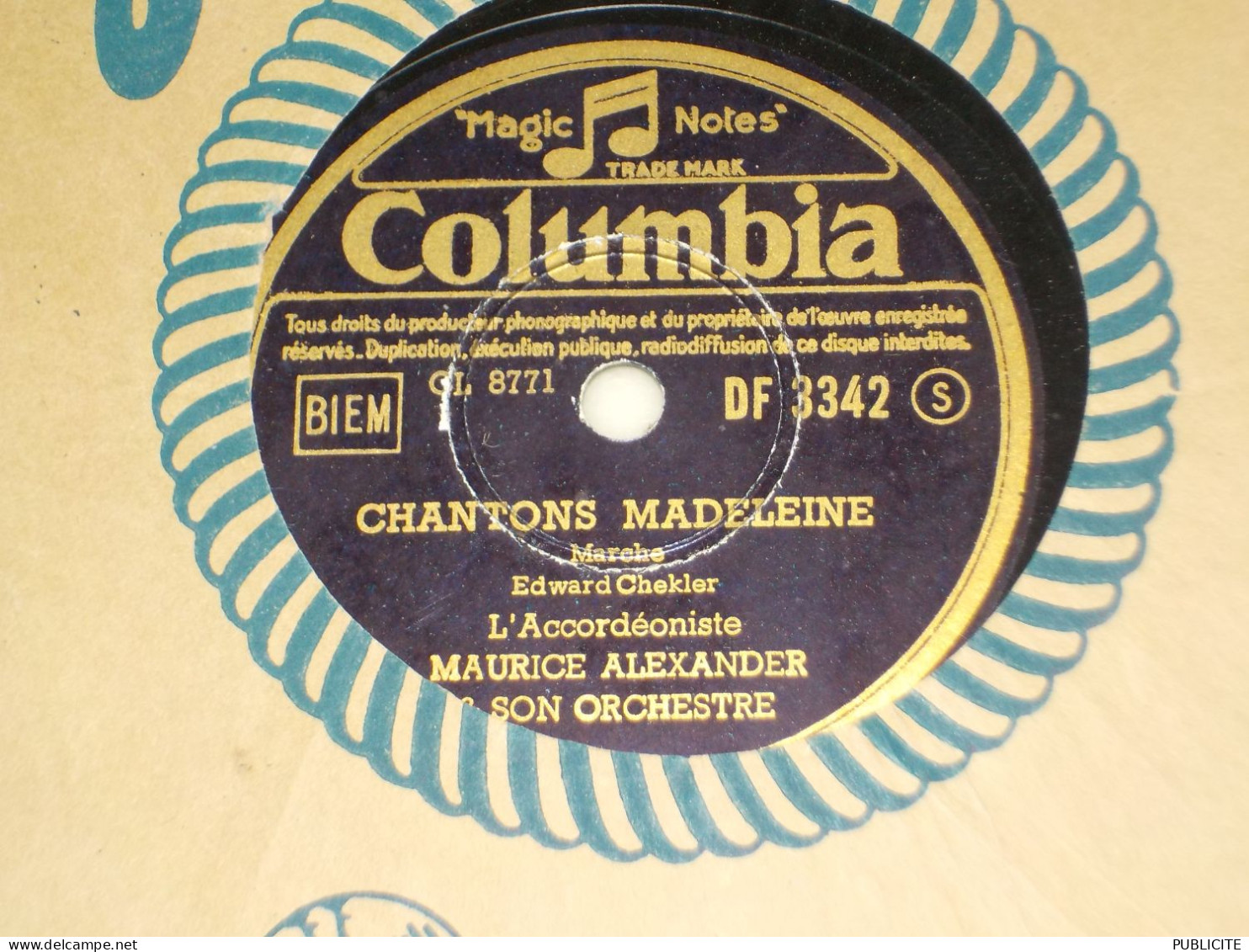 DISQUE VYNIL 78 TOURS MARCHE DE MAURICE  ALEXANDER  1950 - 78 Rpm - Schellackplatten