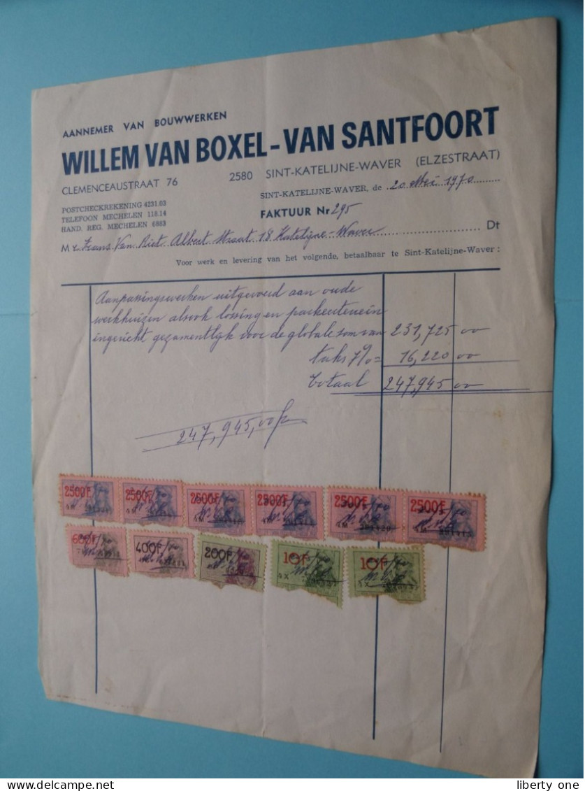 WILLEM VAN BOXEL-VAN SANTFOORT Bouwwerken > Sint-KATELIJNE-WAVER > 1970 ( Zie / Voir SCAN ) ! - 1950 - ...