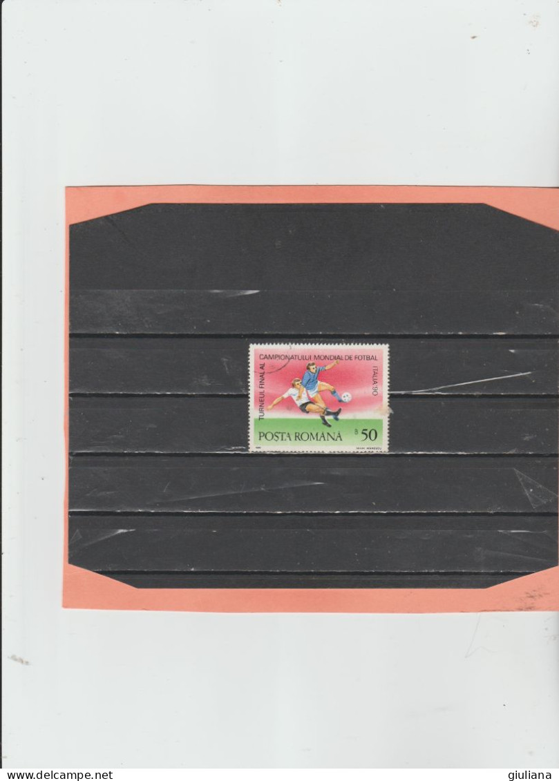 Romania 1990 - (YT) 3884 Used "Coppa Del Mondo Calcio. Italia '90" - 50b Scenes De Matches - Used Stamps