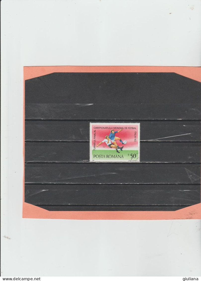 Romania 1990 - (YT) 3884 Used "Coppa Del Mondo Calcio. Italia '90" - 50b Scenes De Matches - Used Stamps