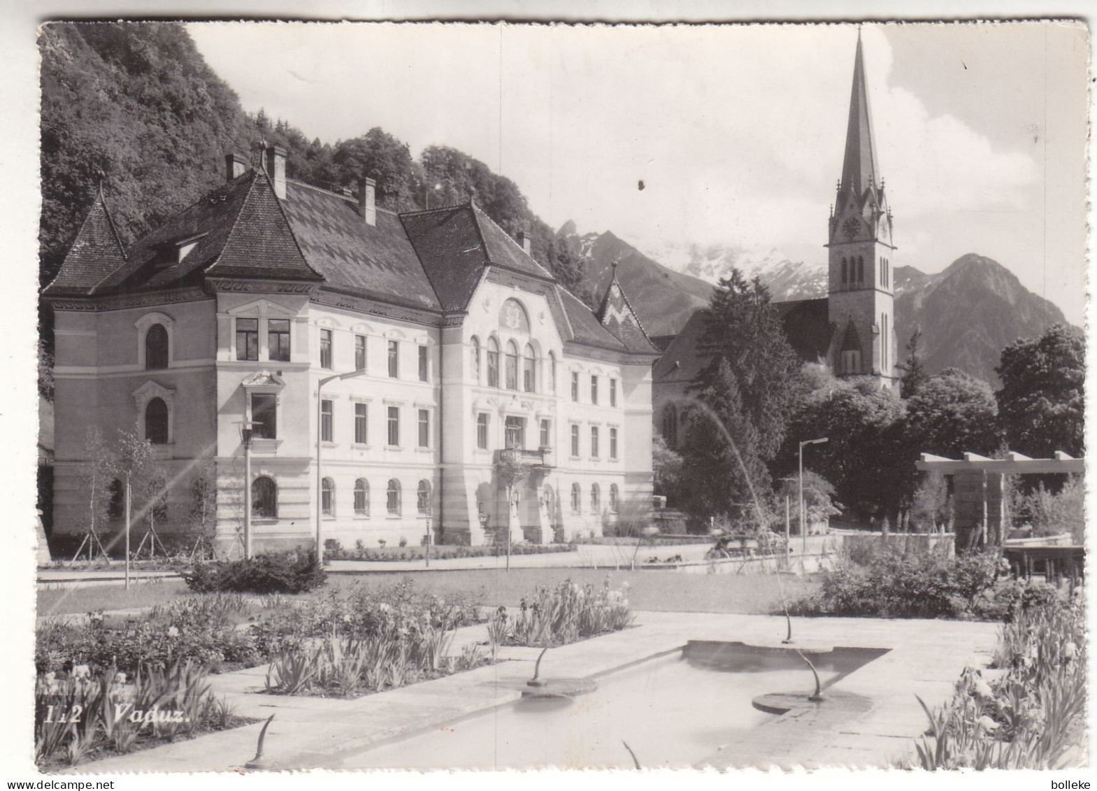 Liechtenstein - Carte Postale De 1956 - Oblit Vaduz - Exp Vers Aalen - Ski - Valeur 35 Euros - Cartas & Documentos