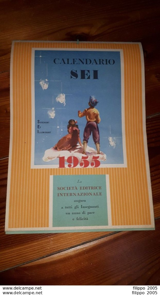 1955 CALENDARIO SEI SOCIETA' EDITRCE INTERNAZIONALE - INSEGNANTI - Groot Formaat: 1941-60