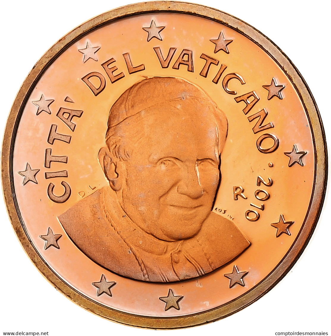 Cité Du Vatican, Benedict XVI, Euro Cent, BE, 2010, Rome, Cuivre Plaqué Acier - Vaticaanstad