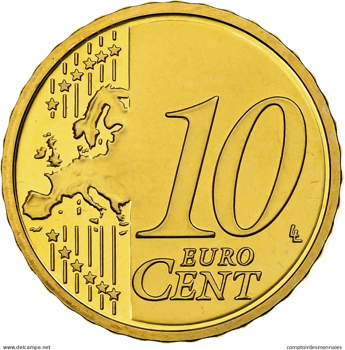 Cité Du Vatican, Benedict XVI, 10 Euro Cent, BE, 2010, Rome, Laiton, FDC - Vaticaanstad