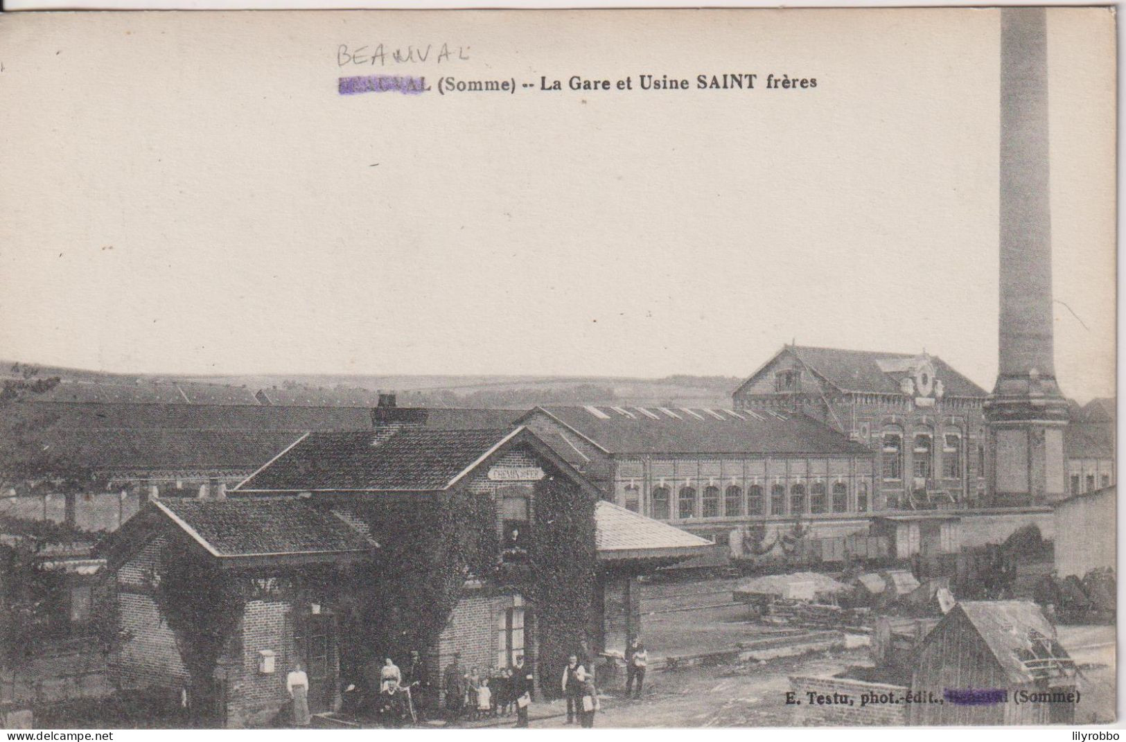 FRANCE - BEAUVAL - La Gare Et Usine Saint Freres - Beauval