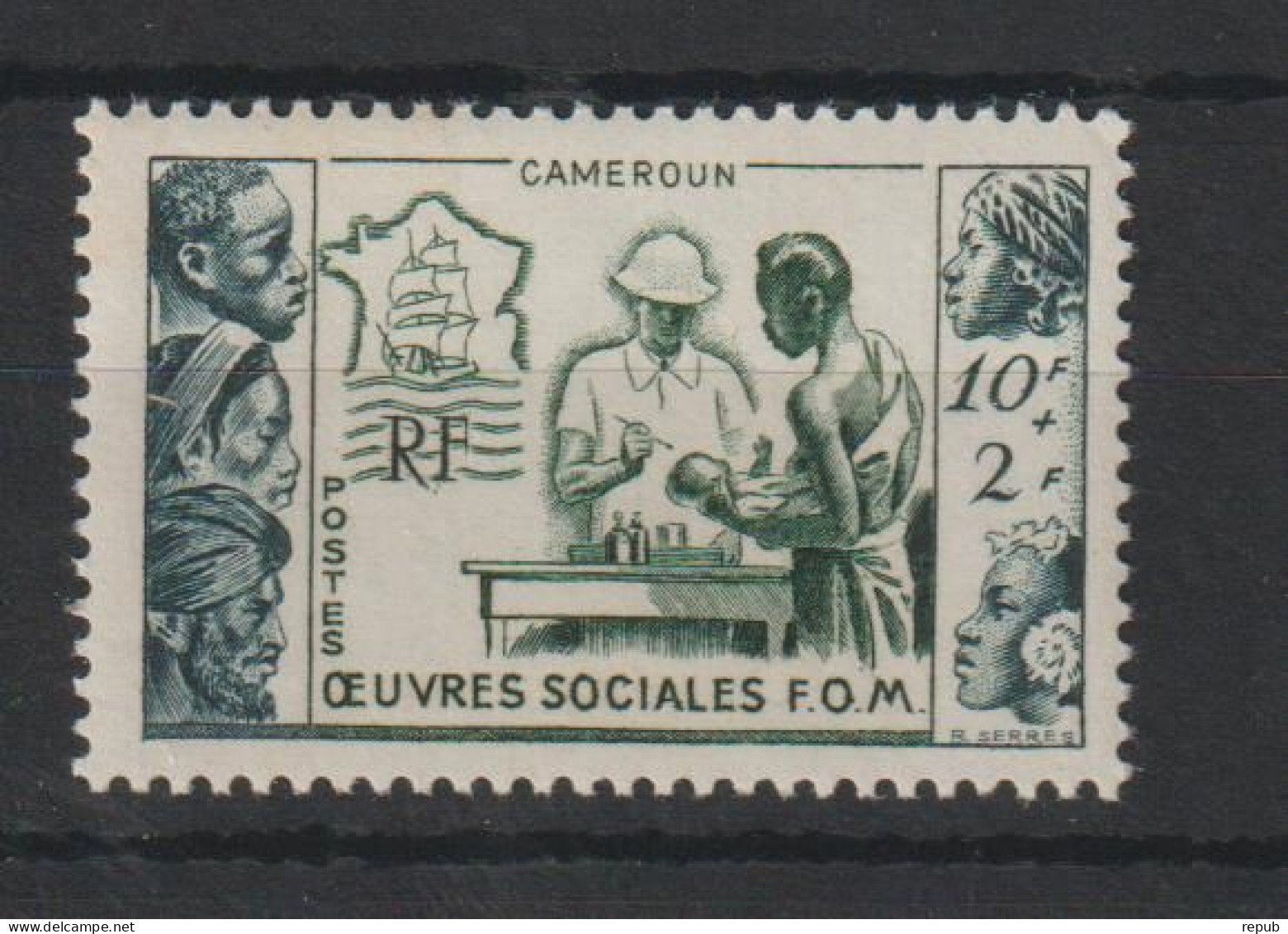 Cameroun 1950 Oeuvres Sociales 295, 1 Val ** MNH - Neufs