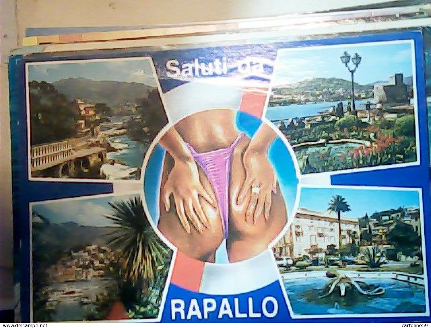 PIN UP  RAGAZZA  SEDERE VEDUTE RAPALLO V1990  JR4810 - Pin-Ups