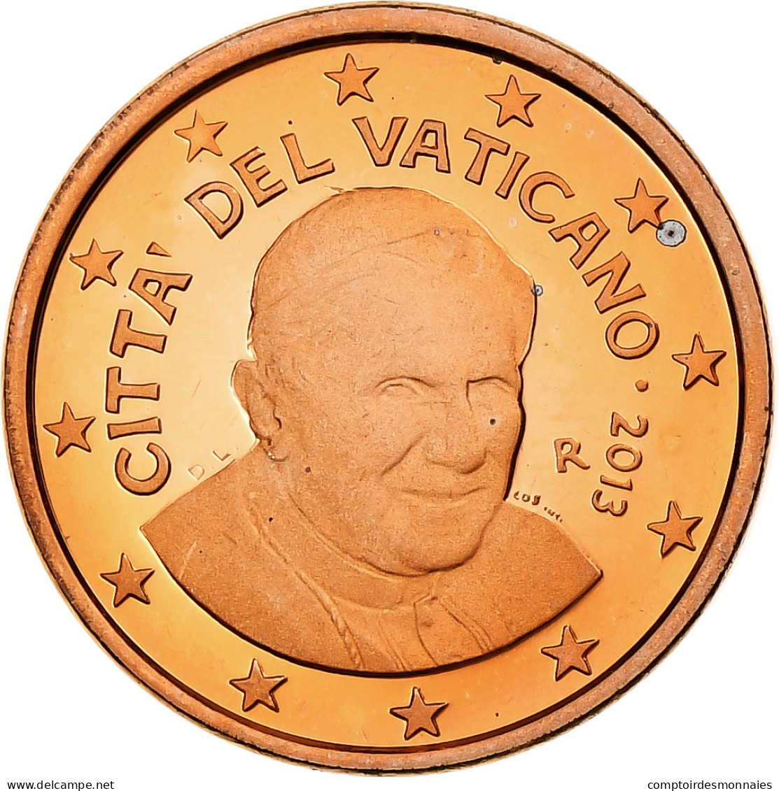 Cité Du Vatican, Benedict XVI, Euro Cent, BE, 2013, Rome, Cuivre Plaqué Acier - Vatican