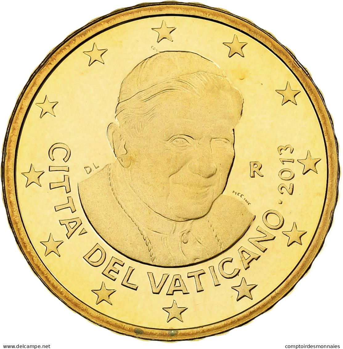 Cité Du Vatican, Benedict XVI, 10 Euro Cent, 2013, Rome, BE, Laiton, FDC - Vatican