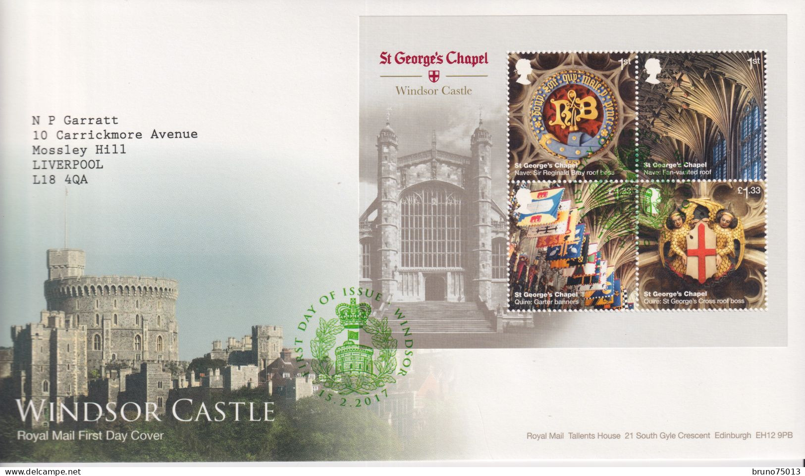 FDC Windsor Castle SG MS3932 - Brieven En Documenten