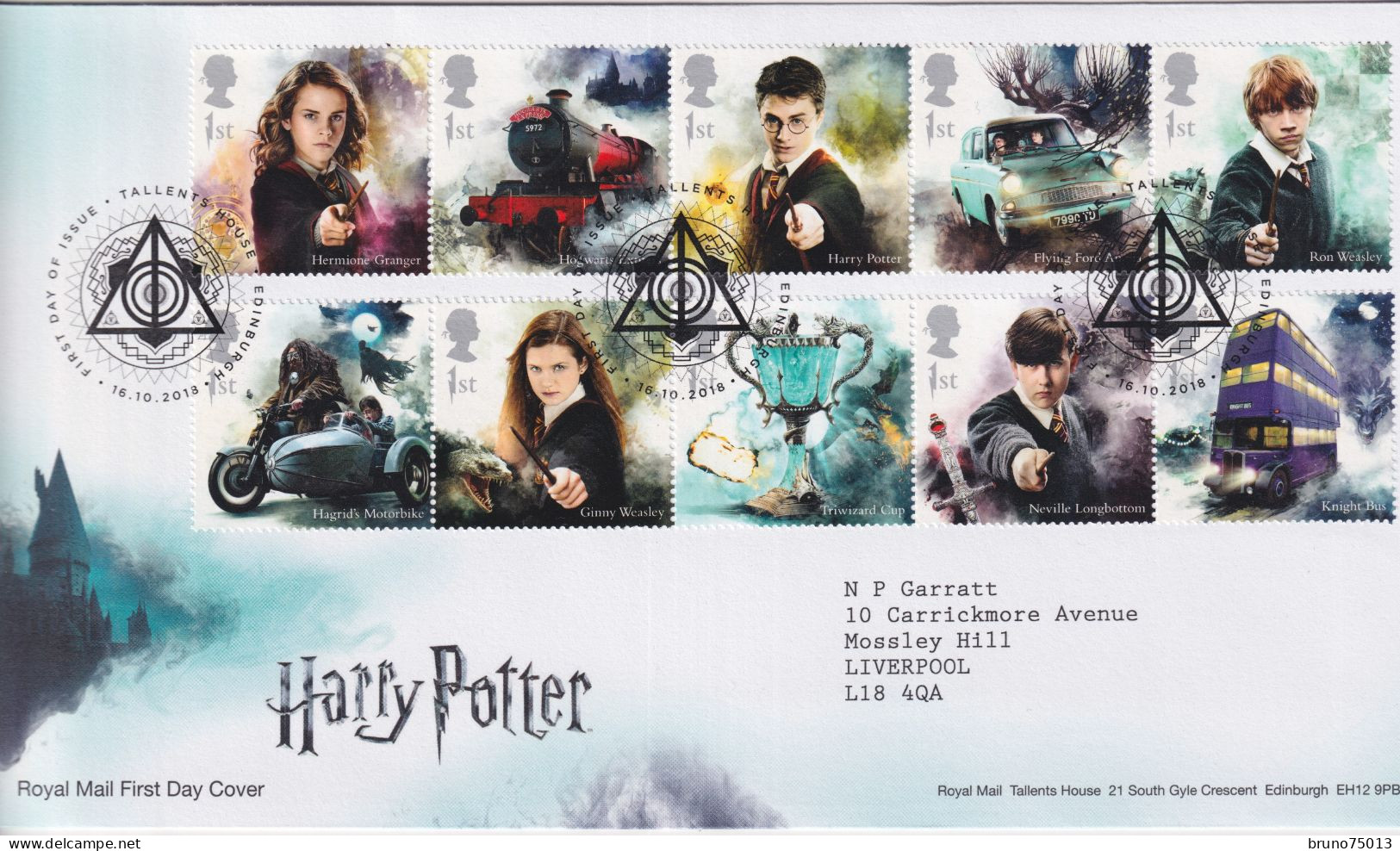 FDC Harry Potter SG 4141/4149 - Storia Postale