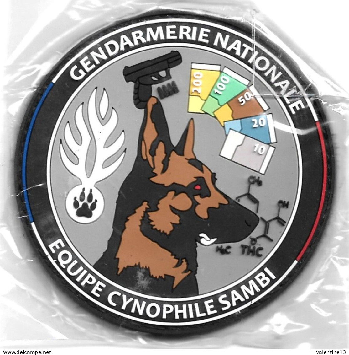 Ecusson PVC GENDARMERIE NATIONALE EQUIPE CYNOPHILE SAMBI - Police