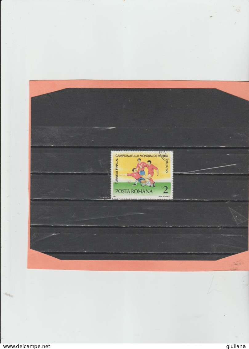 Romania 1990 - (YT) 3887 Used "Coppa Del Mondo Calcio. Italia '90" - 2L Scenes De Matches -Corea Sud-Spagna - Used Stamps