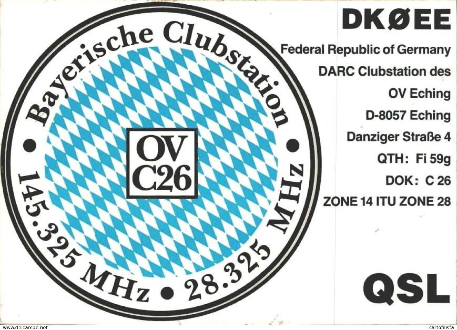 QSL Card - GERMANY, MUENCHEN - 1984  ( 2 Scans ) - Radio Amateur