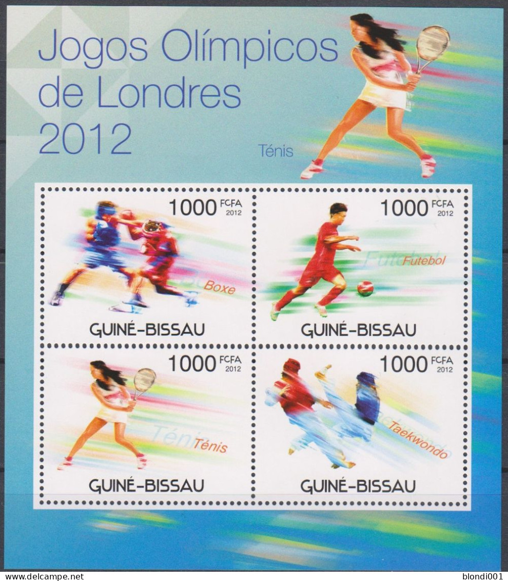 Olympics 2012 - Tennis - Soccer - GUINEA BISSAU - S/S MNH - Summer 2012: London