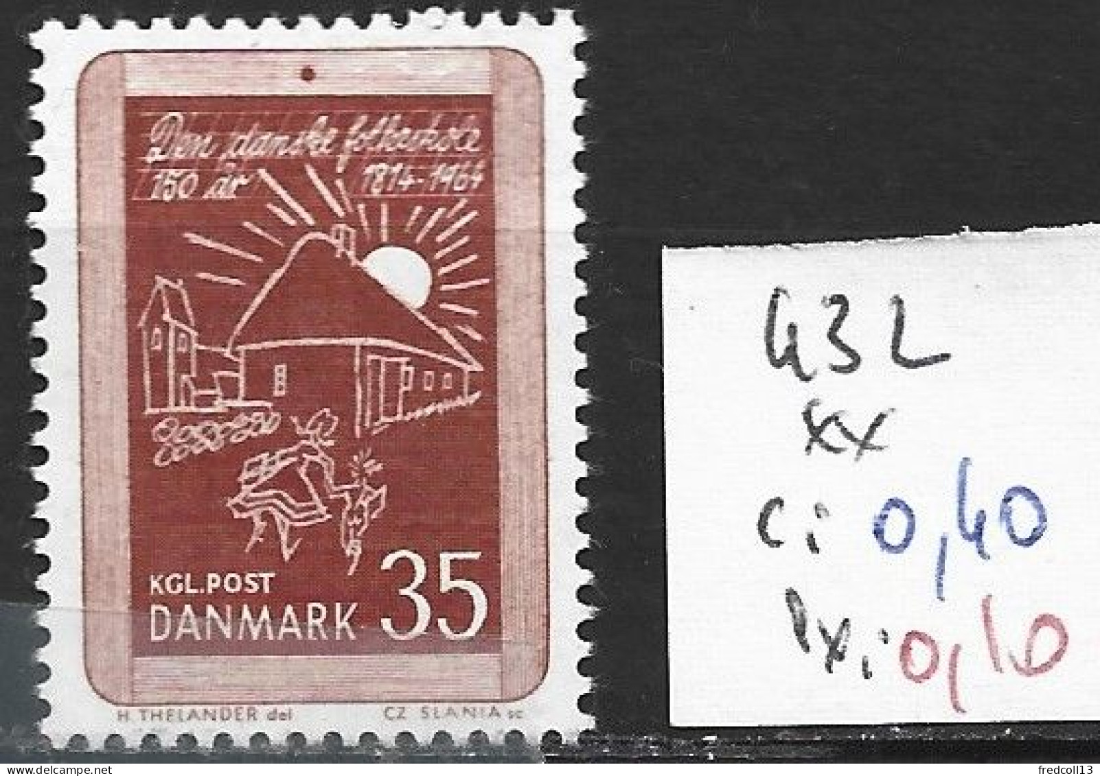 DANEMARK 432 ** Côte 0.40 € - Unused Stamps