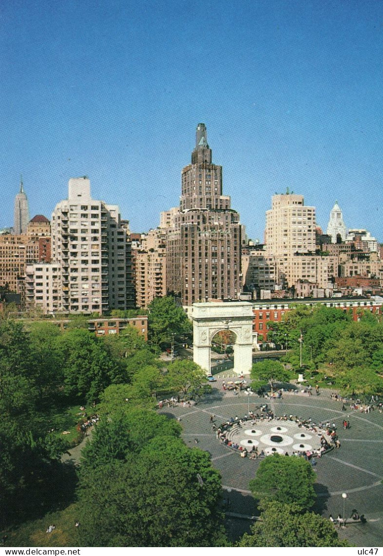 - Greenwich Village And Washington Arch. NEW YORK CITY. - Scan Verso - - Greenwich Village