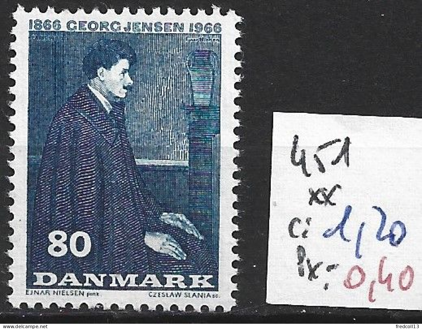 DANEMARK 451 ** Côte 1.20 € - Unused Stamps