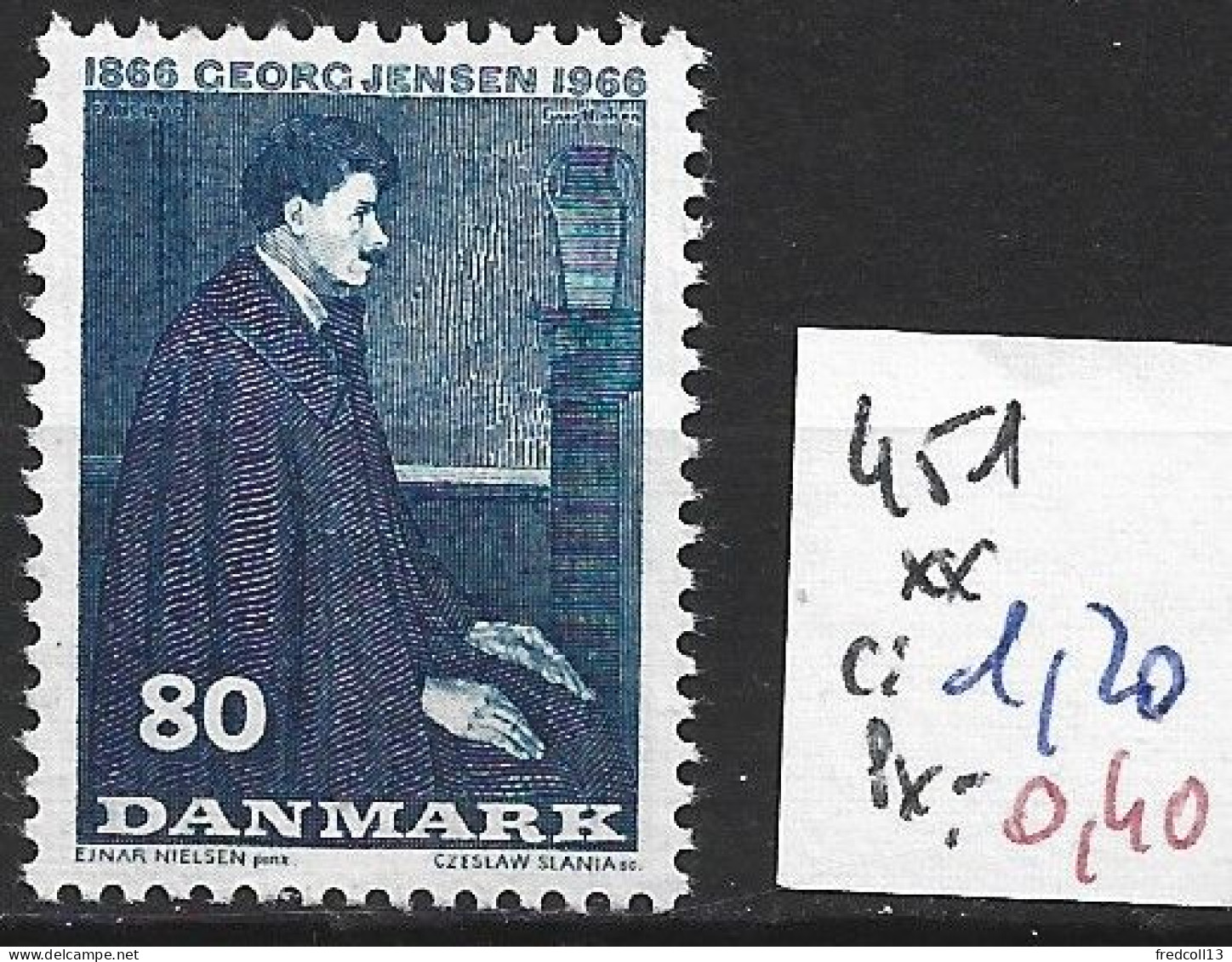 DANEMARK 451 ** Côte 1.20 € - Neufs