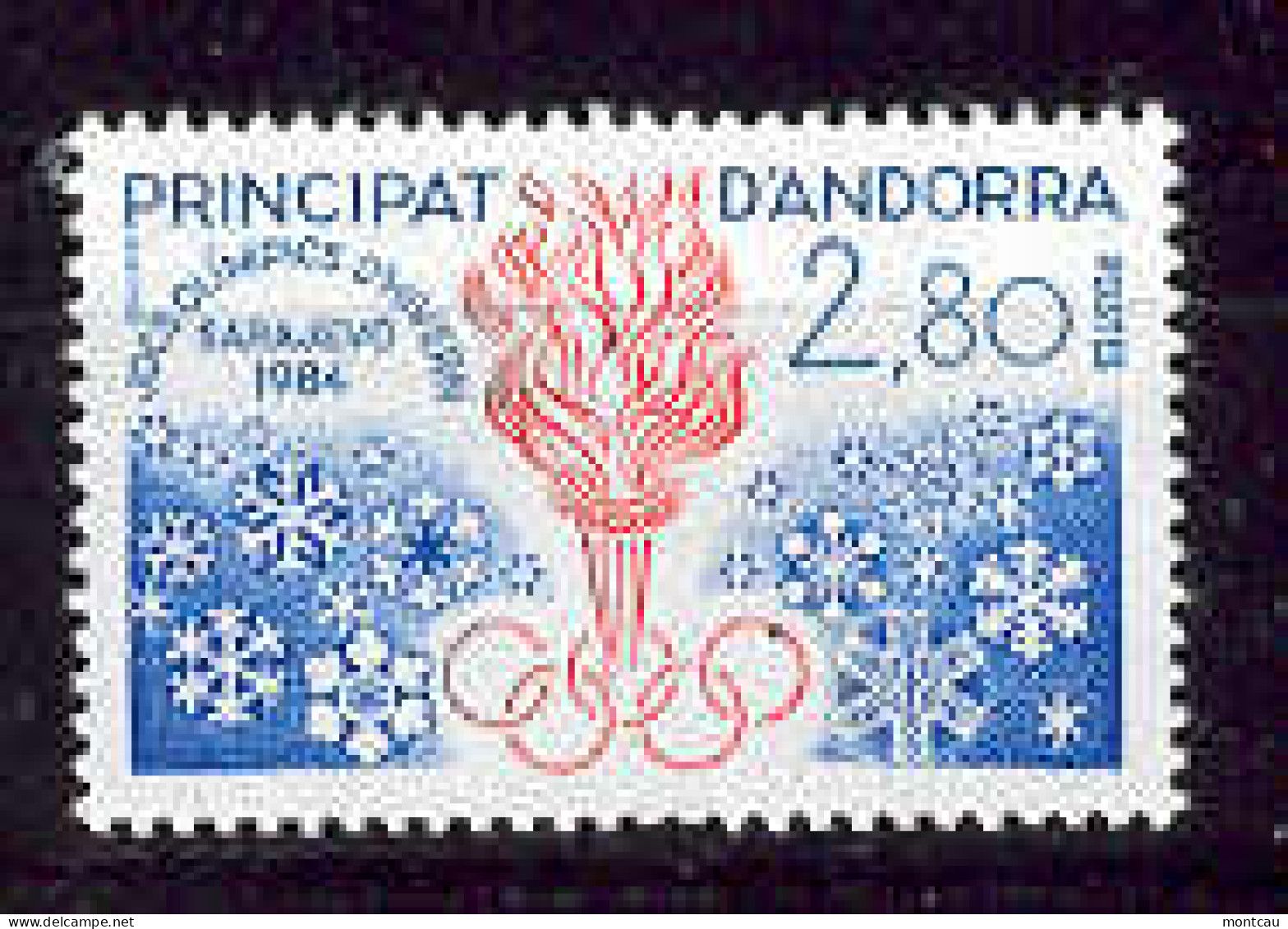 Andorra -Franc 1983 JJOO Sarajevo Y=327 E=348 (**) - Winter 1984: Sarajevo