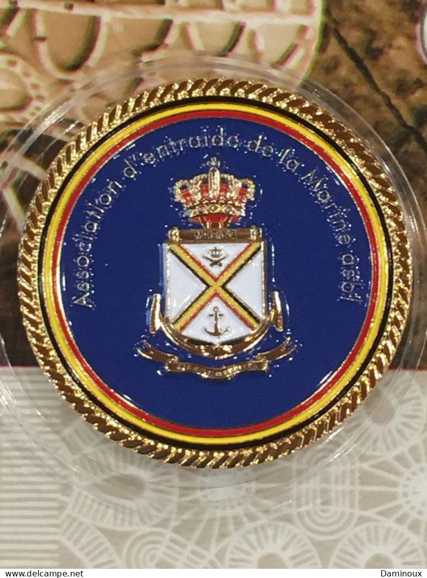 Coin, Jeton Marine, Force Navale Belge, Médaille, Médaillon - Altri & Non Classificati