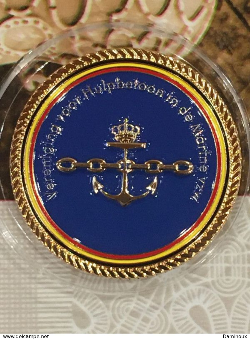 Coin, Jeton Marine, Force Navale Belge, Médaille, Médaillon - Autres & Non Classés